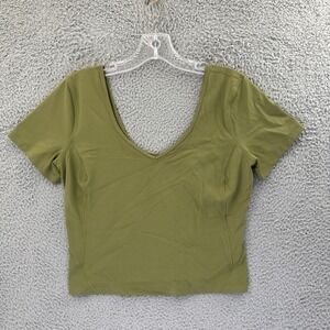 Lululemon Align T Shirt Short Sleeve Bronze Green Athletic Yoga Women's 6